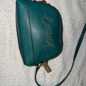 Coach Teal and Gold Crossbody Bag